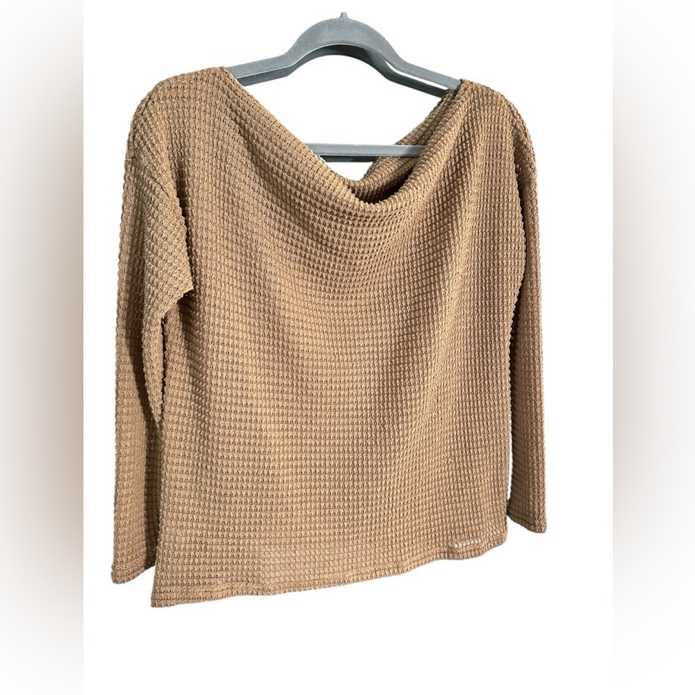 🔴 5 for $40 SALE! 
Gilli Brown Waffle Textured Light Weight Front Knot Top sz S - Picture 13 of 13